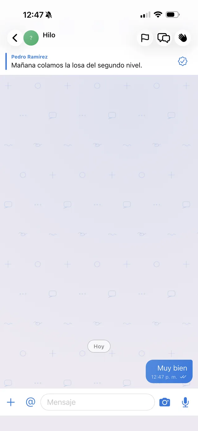 Hilo de conversación en BeChat